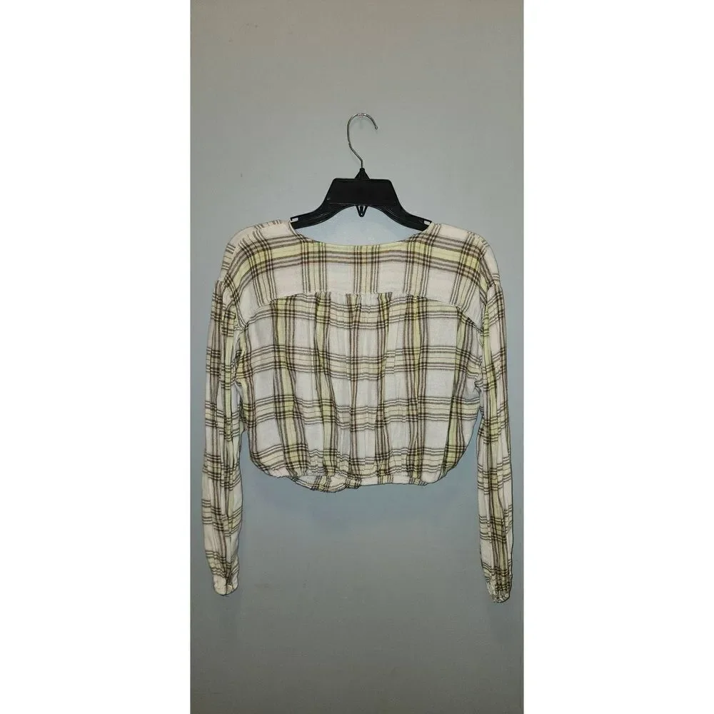 Free People Plaid Blouse
